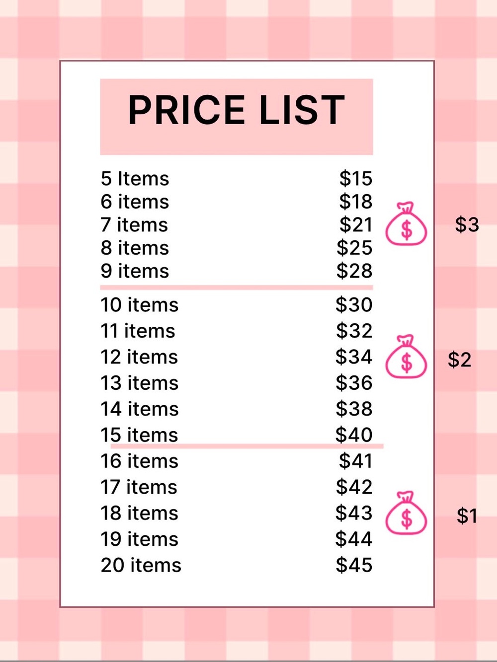 $5 Item Bundle deal Special Today 5/10